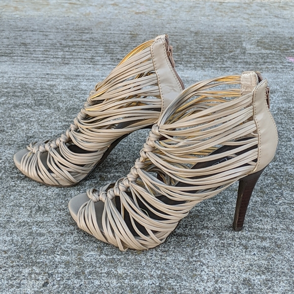 EUC Aldo Caged Heels, Beige, 38/8 - Picture 3 of 10